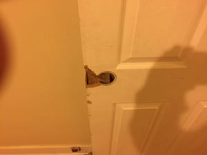 Broken door left after move out