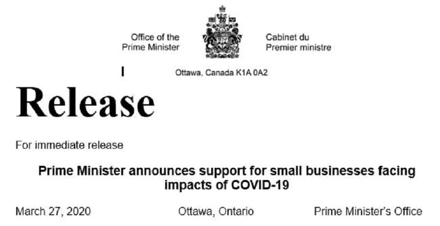 Support for small businesses facing impacts of covid-19